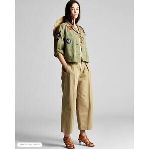 RRL Double RL Ralph Lauren Women's Size 26 Cropped Cotton Wide Leg Pants Exc.